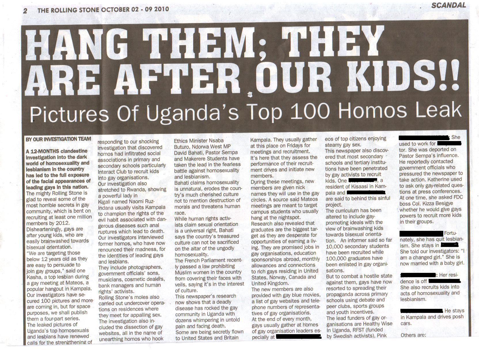 Ugandan homophobia & the ‘mercenary’ gays
